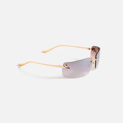 Men Kith Cartier Panthere Square Sunglasses - Gold / Red