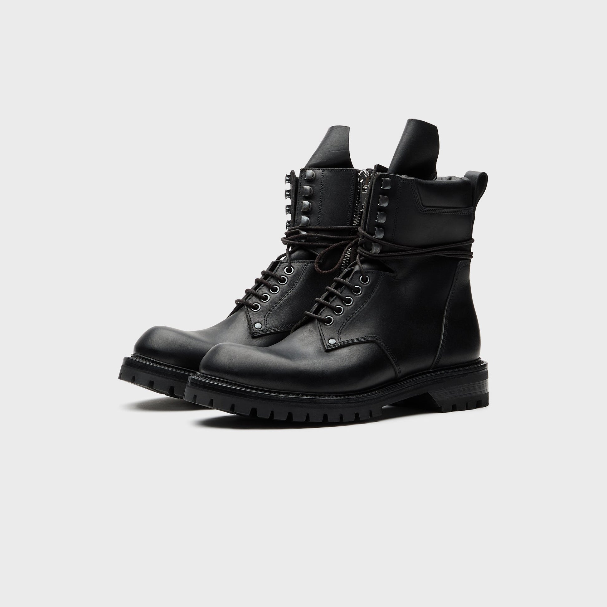 Men Kith Rick Owens Army Low Boot Scarpe - Pelle Black