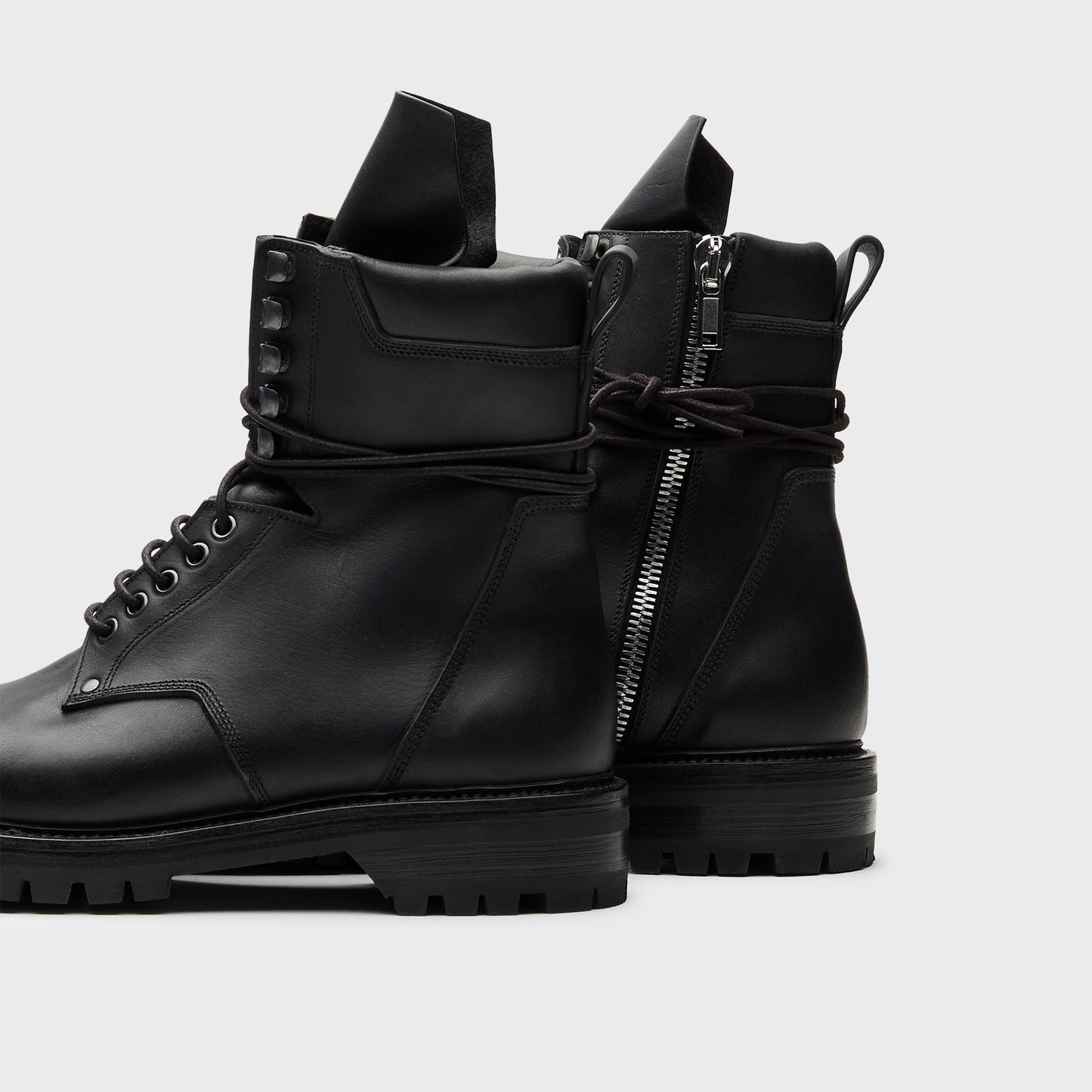 Men Kith Rick Owens Army Low Boot Scarpe - Pelle Black