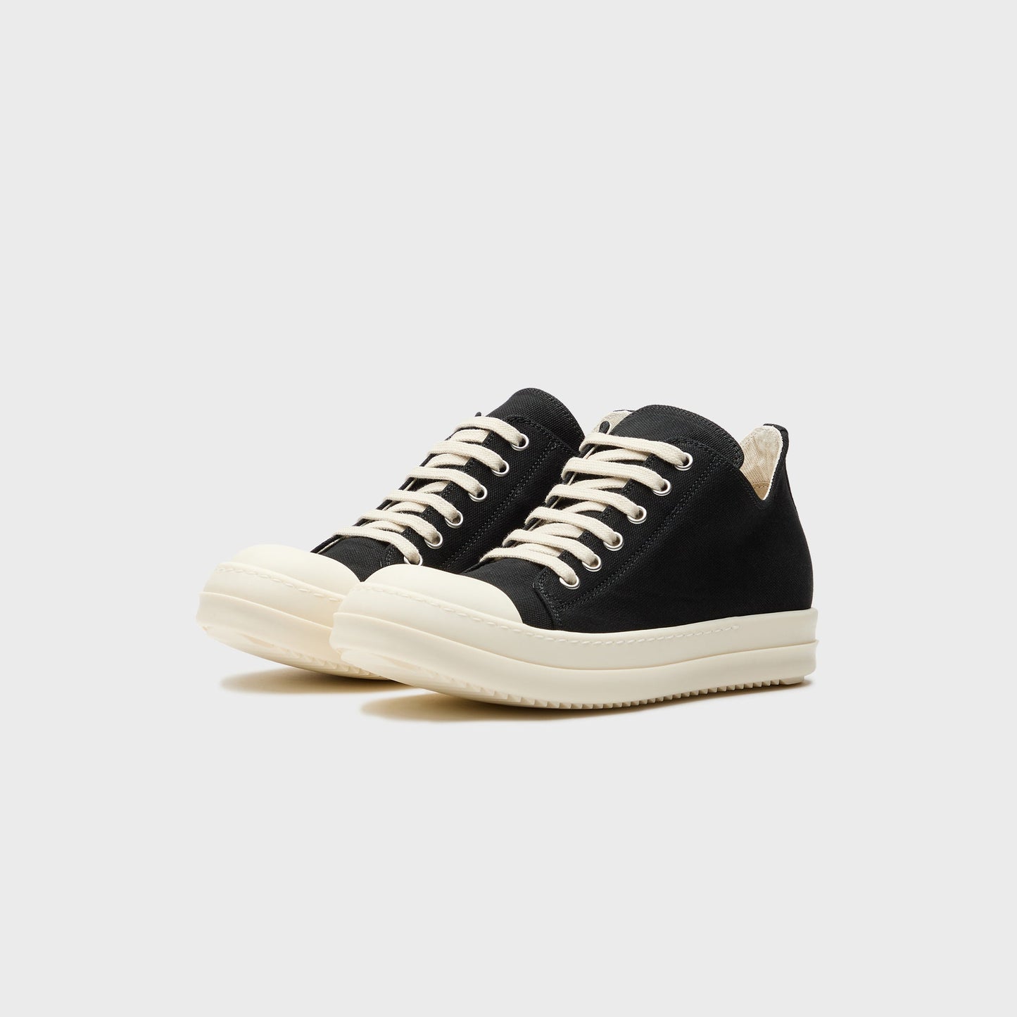 Women Kith Rick Owens WMNS Low Sneaks Scarpe - Black / Milk