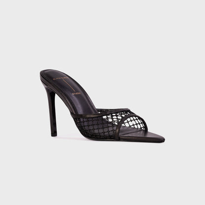 Women Kith Black Suede Studio Else 100 - Black Woven Mesh