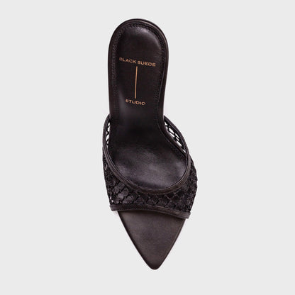 Women Kith Black Suede Studio Else 100 - Black Woven Mesh