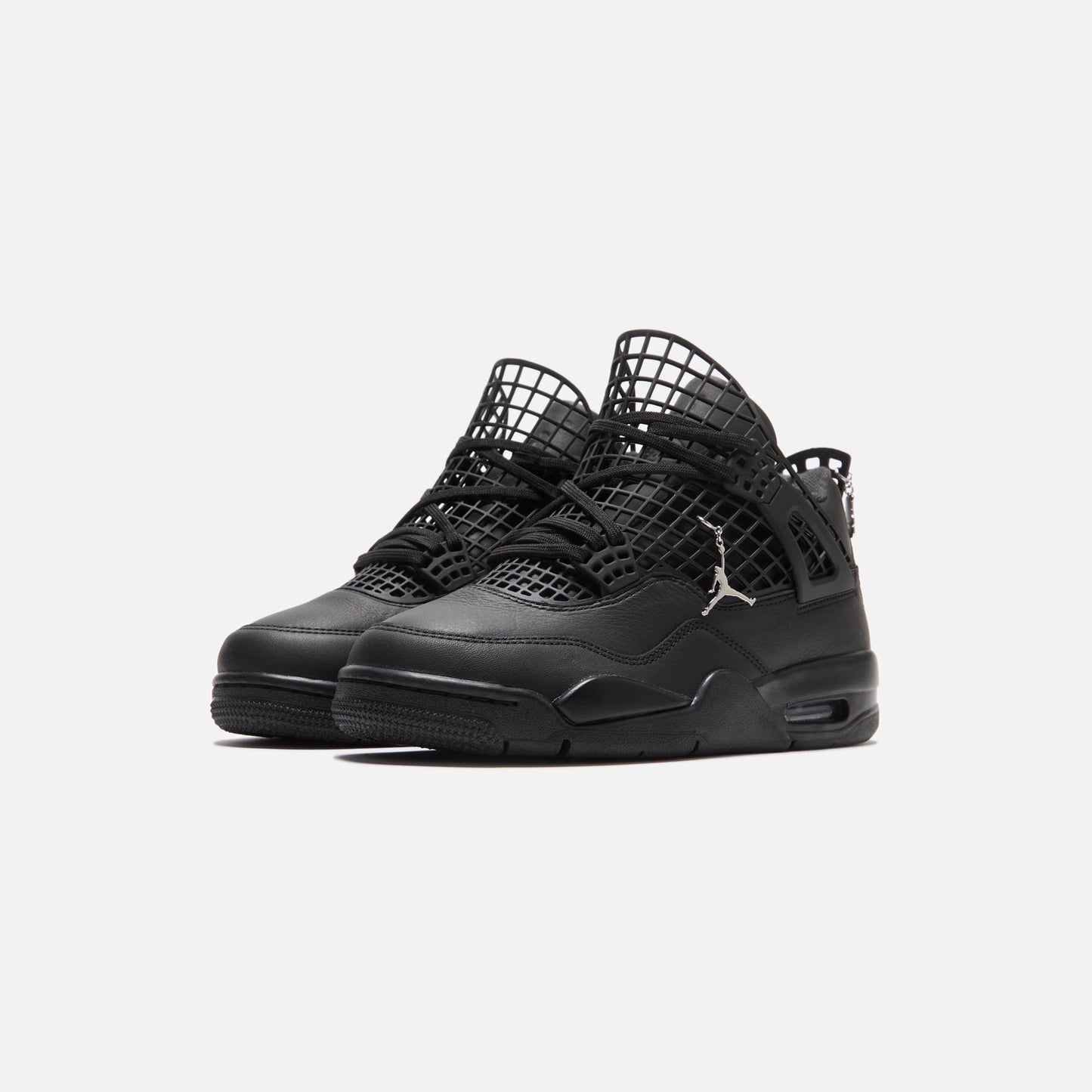 Women Kith Nike WMNS Air Jordan 4 Net - Black / Metallic Silver
