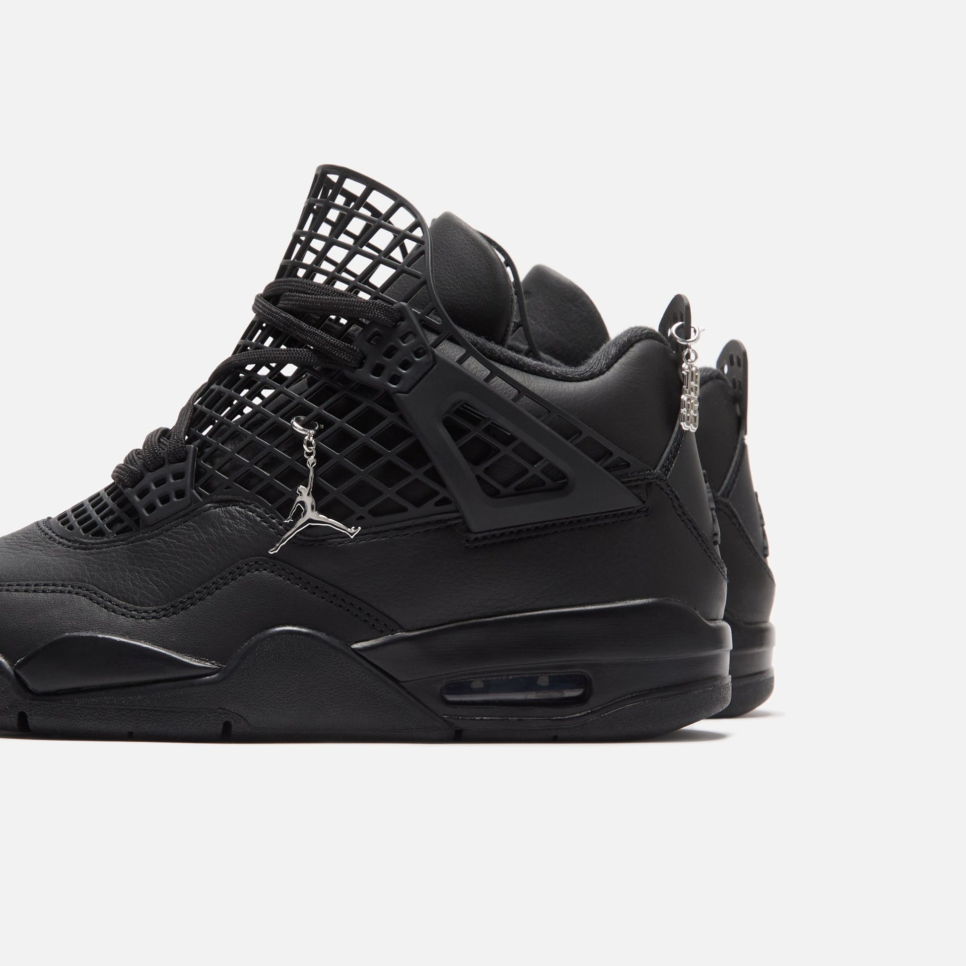 Women Kith Nike WMNS Air Jordan 4 Net - Black / Metallic Silver