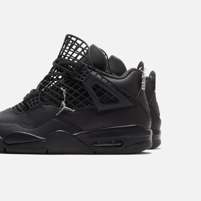 Women Kith Nike WMNS Air Jordan 4 Net - Black / Metallic Silver