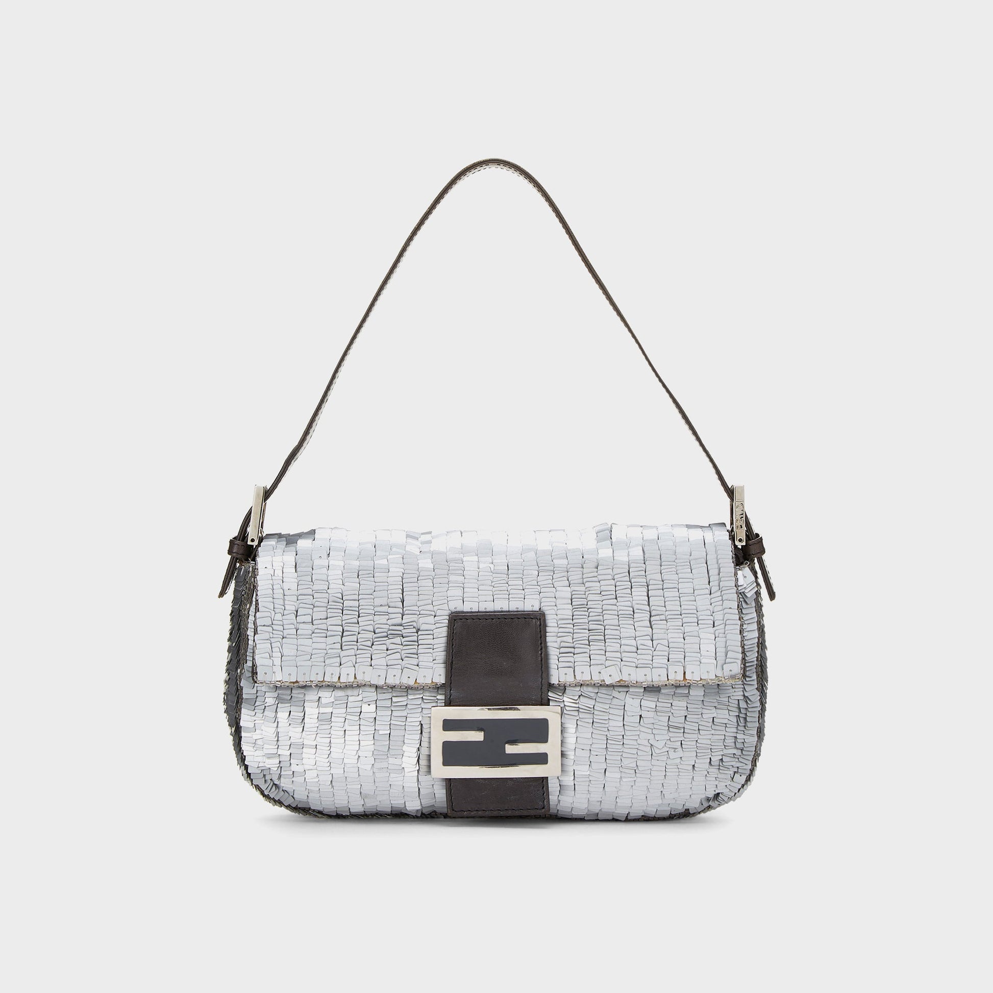 Women Kith WGACA Fendi Silver Sequin Baguette - Sequin