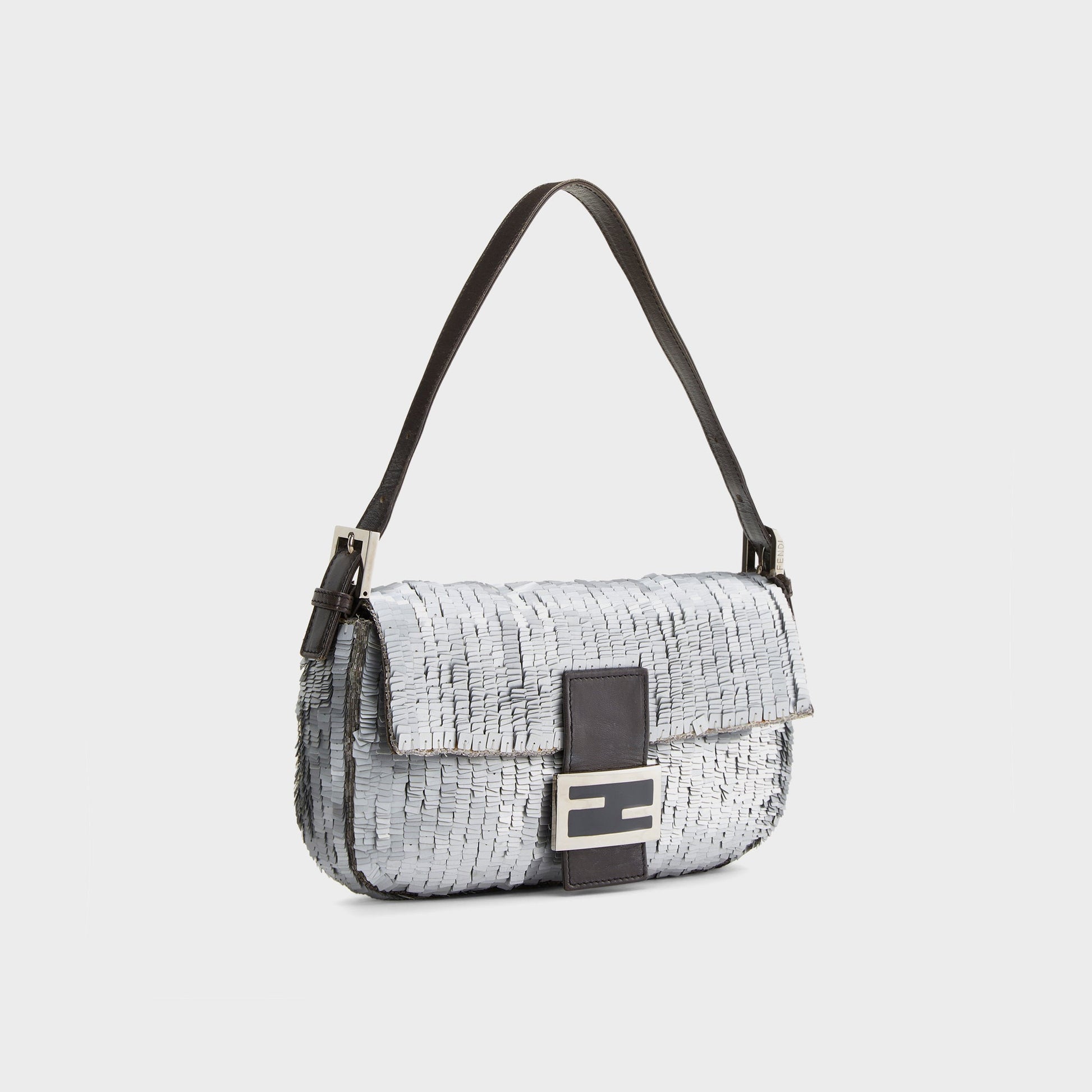 Women Kith WGACA Fendi Silver Sequin Baguette - Sequin