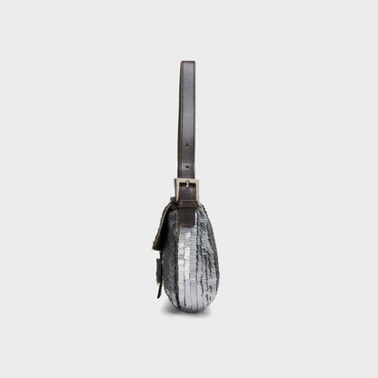 Women Kith WGACA Fendi Silver Sequin Baguette - Sequin