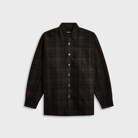 Men Kith Our Legacy Borrowed Shirt - Black Sheer Shadow Check
