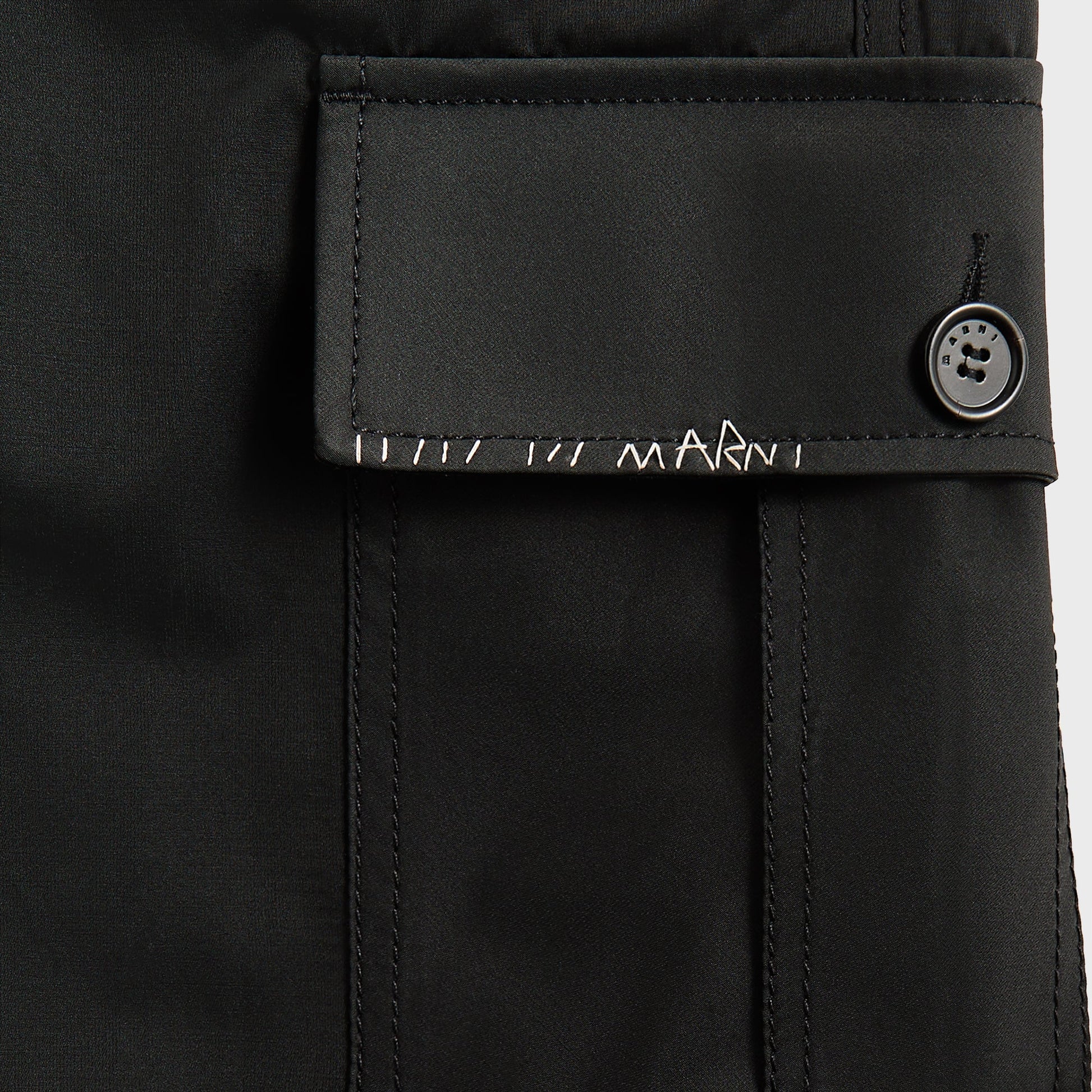 Men Kith Marni Drawstring Cargo Workwear Gabardine Pant - Black