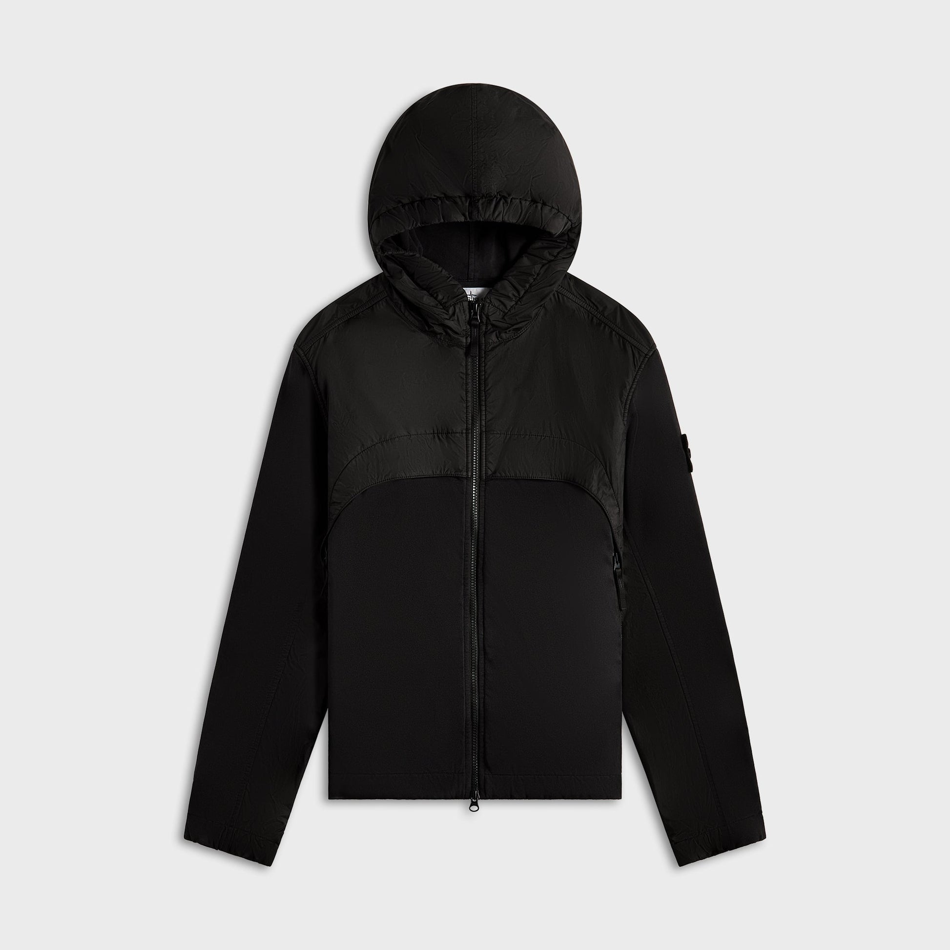 Men Kith Stone Island Garment Dyed Crinkle Reps Nylon Jacket - Black
