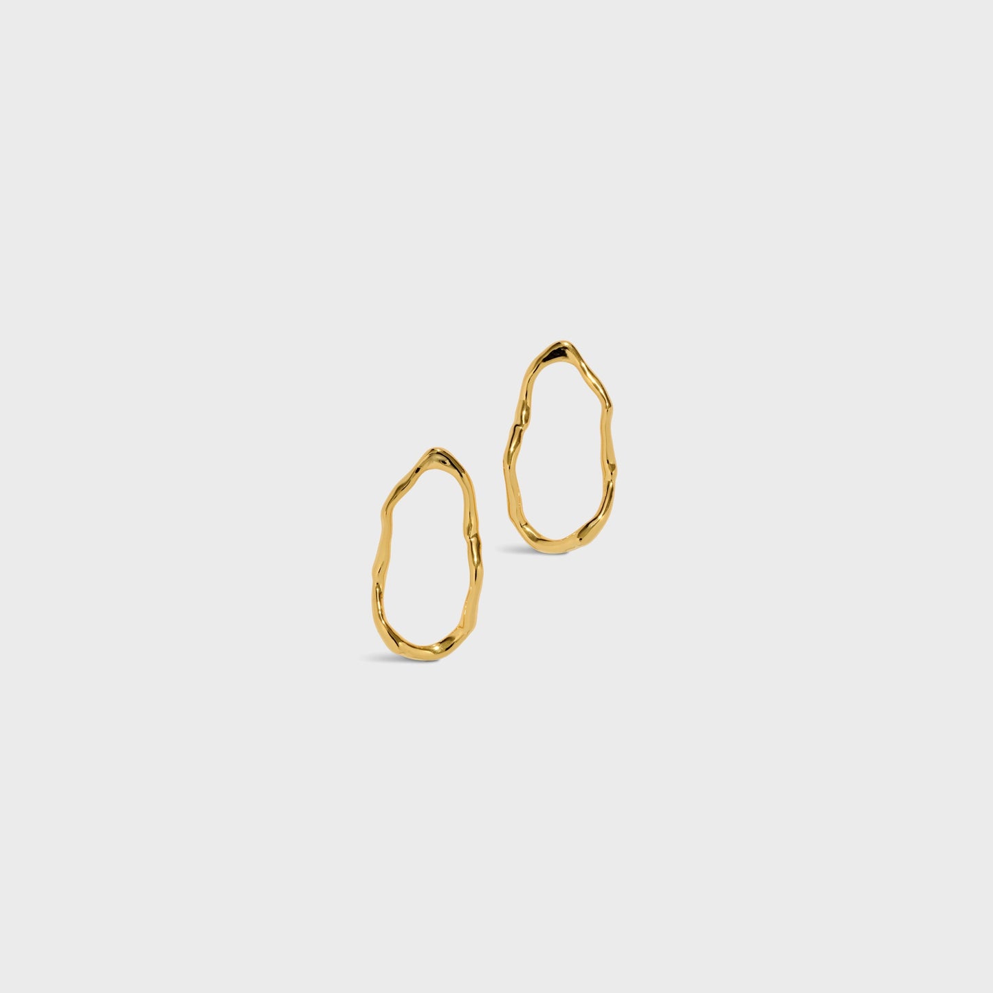 Women Kith Alexis Bittar Brut Gold Open Oval Post Earring - Gold