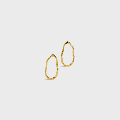Women Kith Alexis Bittar Brut Gold Open Oval Post Earring - Gold
