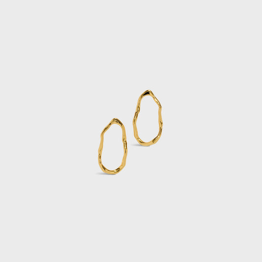 Women Kith Alexis Bittar Brut Gold Open Oval Post Earring - Gold