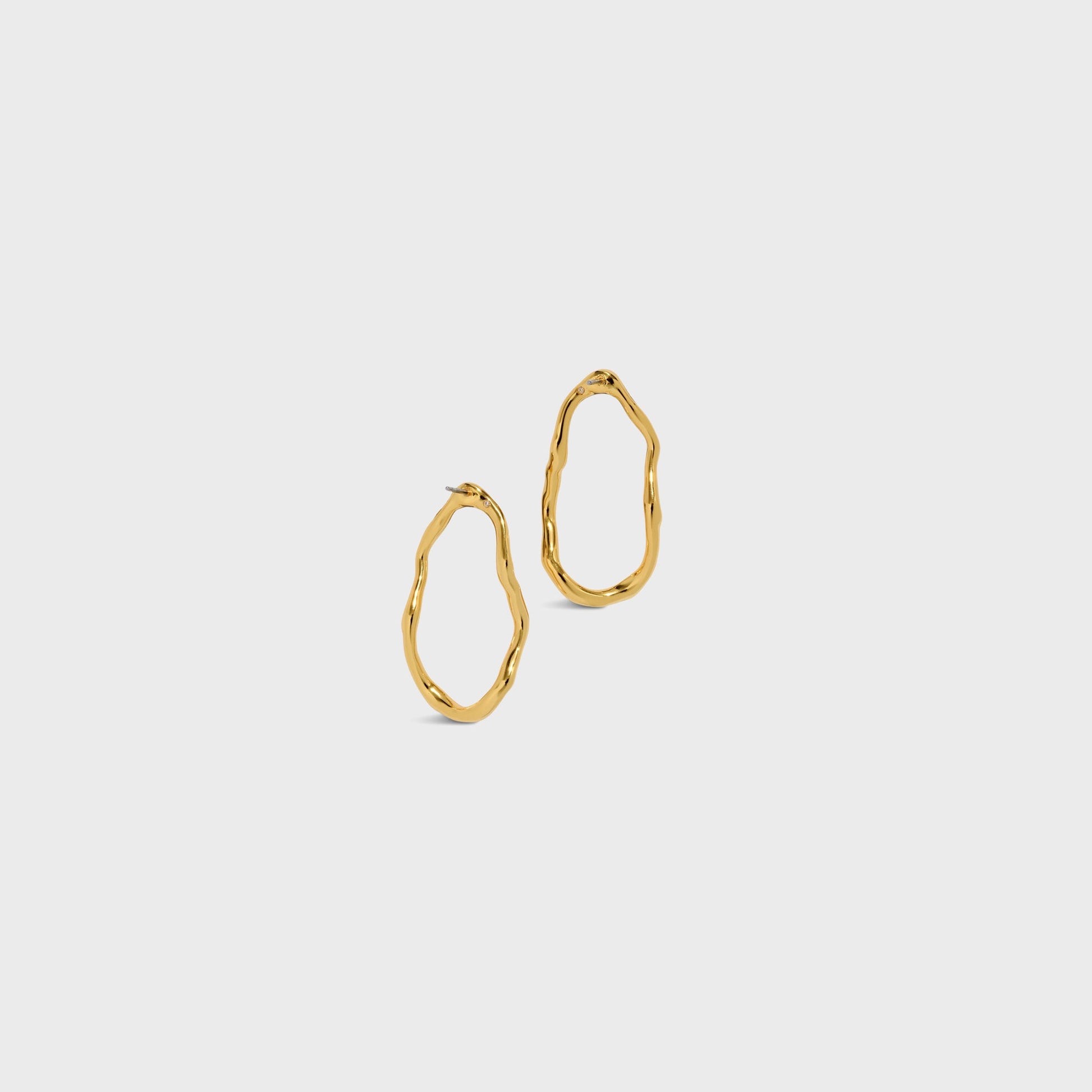 Women Kith Alexis Bittar Brut Gold Open Oval Post Earring - Gold