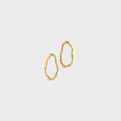 Women Kith Alexis Bittar Brut Gold Open Oval Post Earring - Gold