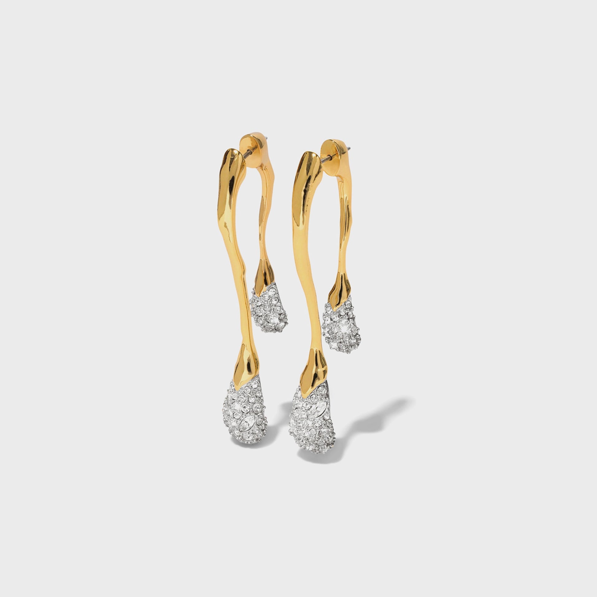 Women Kith Alexis Bittar Solanales Crystal Front Back Double Drop Earring - Gold