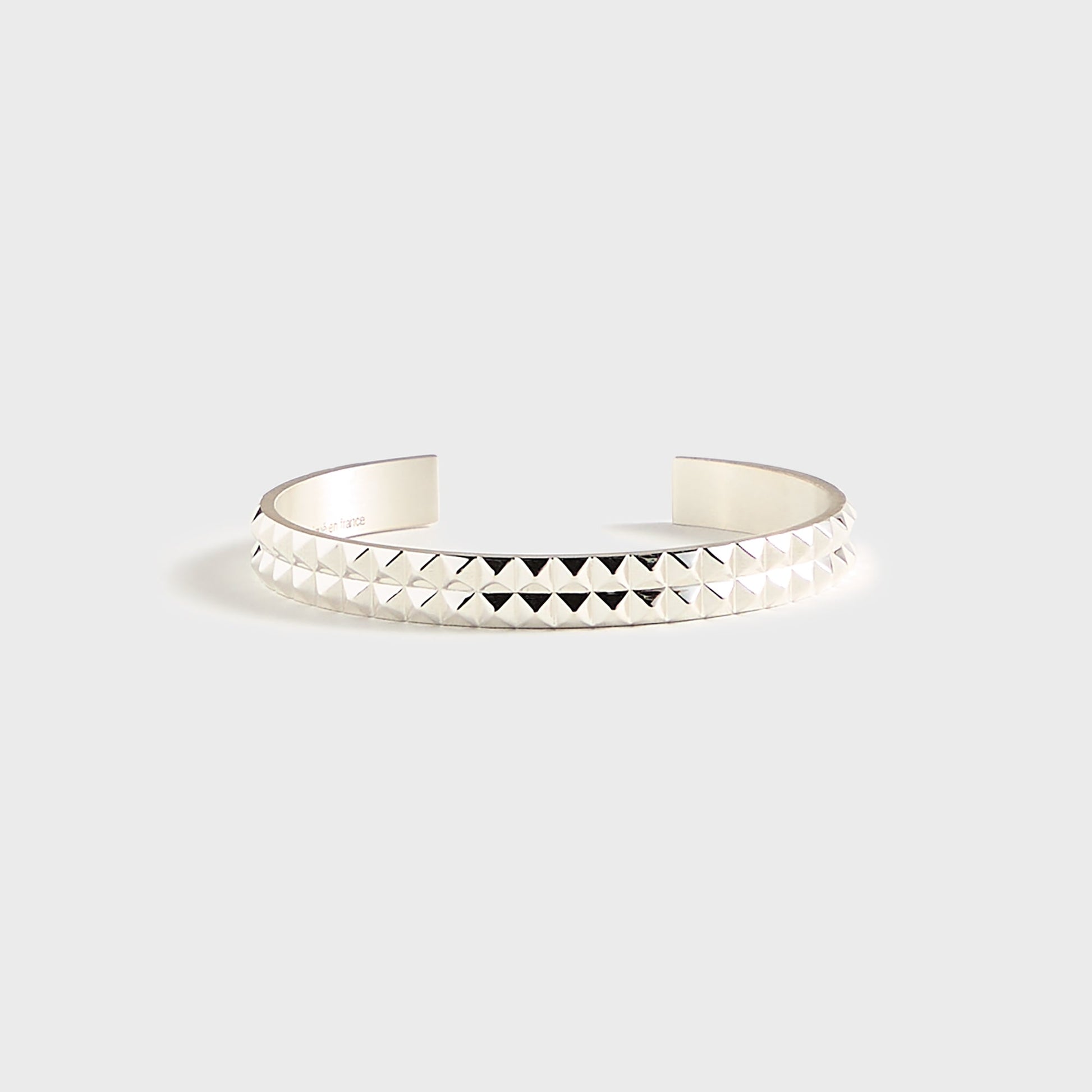 Men Kith Le Gramme Bracelet Ruban GDES Pyramids - Silver