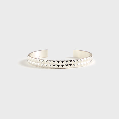 Men Kith Le Gramme Bracelet Ruban GDES Pyramids - Silver
