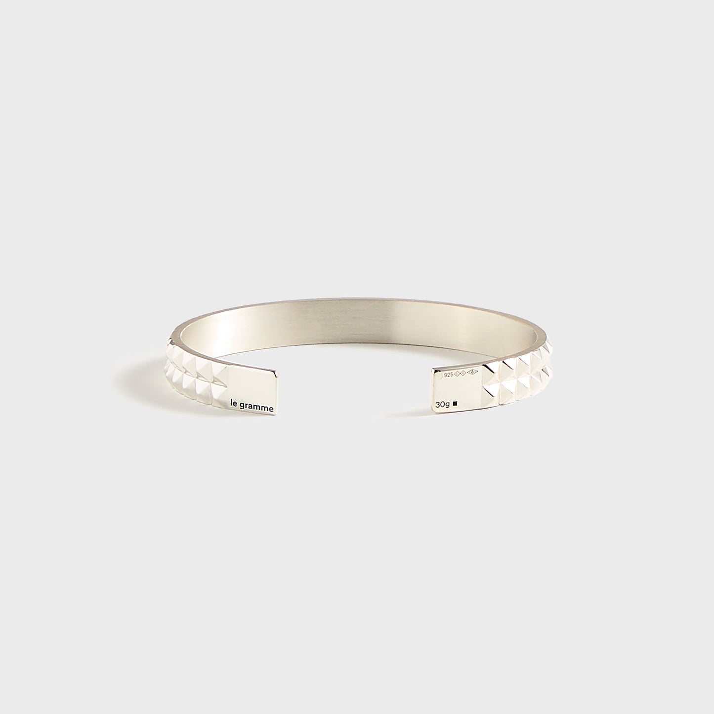 Men Kith Le Gramme Bracelet Ruban GDES Pyramids - Silver