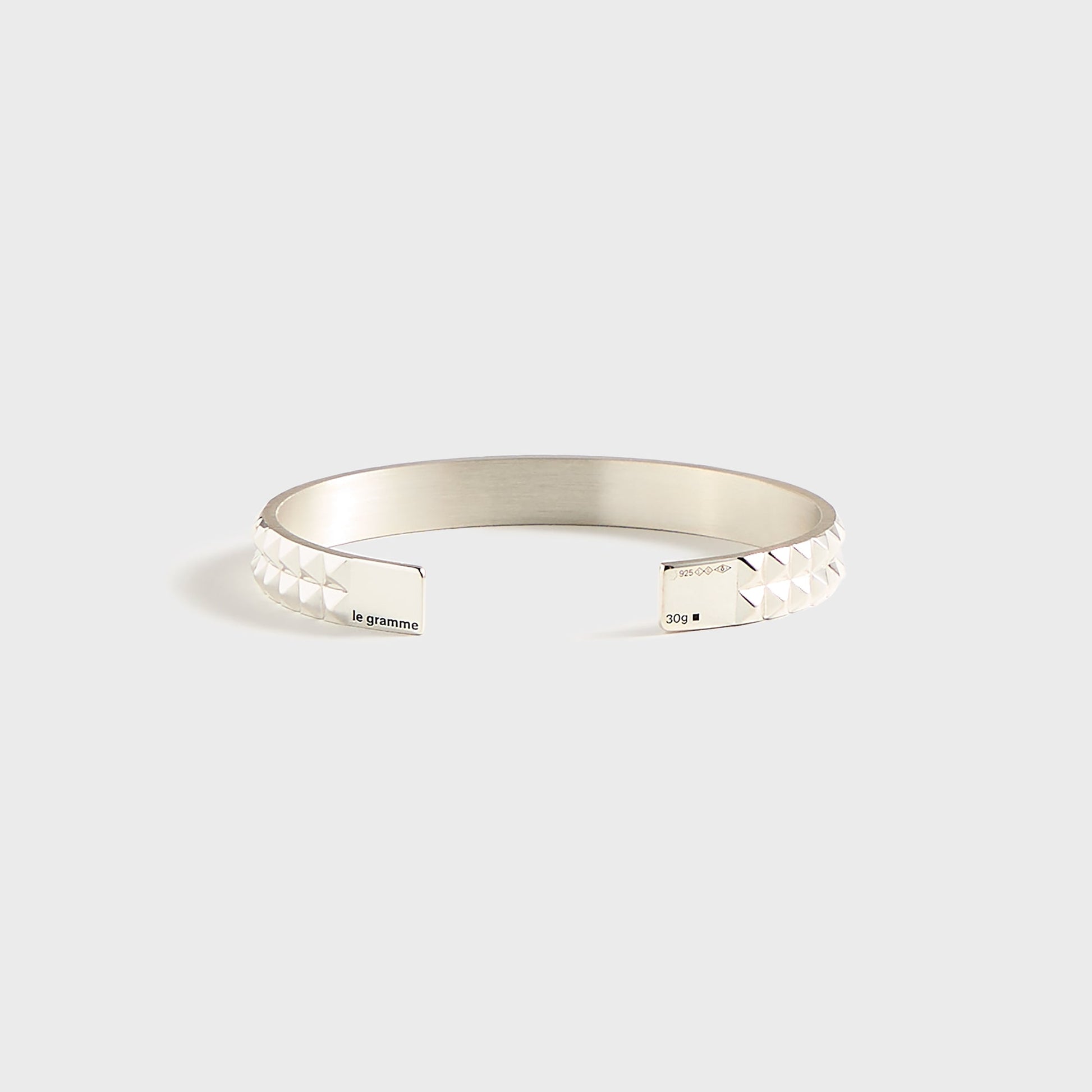 Men Kith Le Gramme Bracelet Ruban GDES Pyramids - Silver