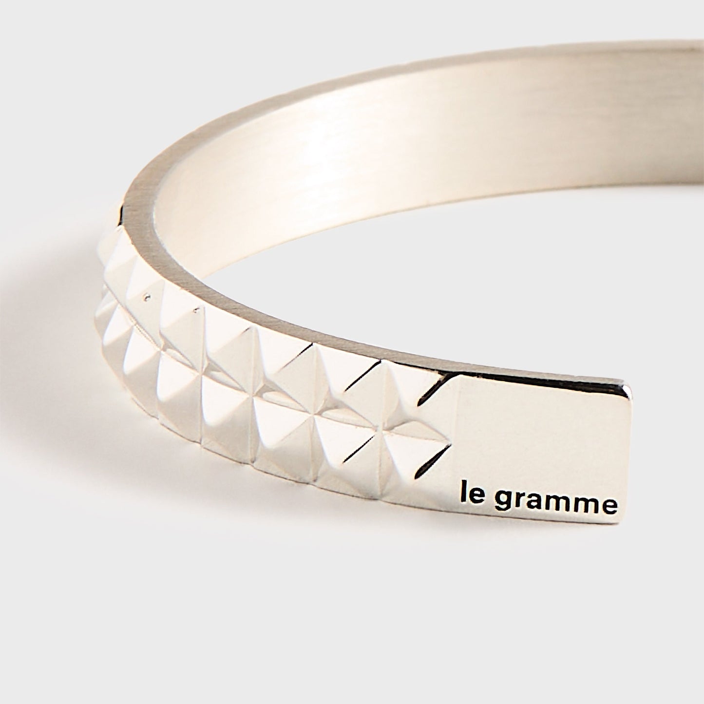 Men Kith Le Gramme Bracelet Ruban GDES Pyramids - Silver
