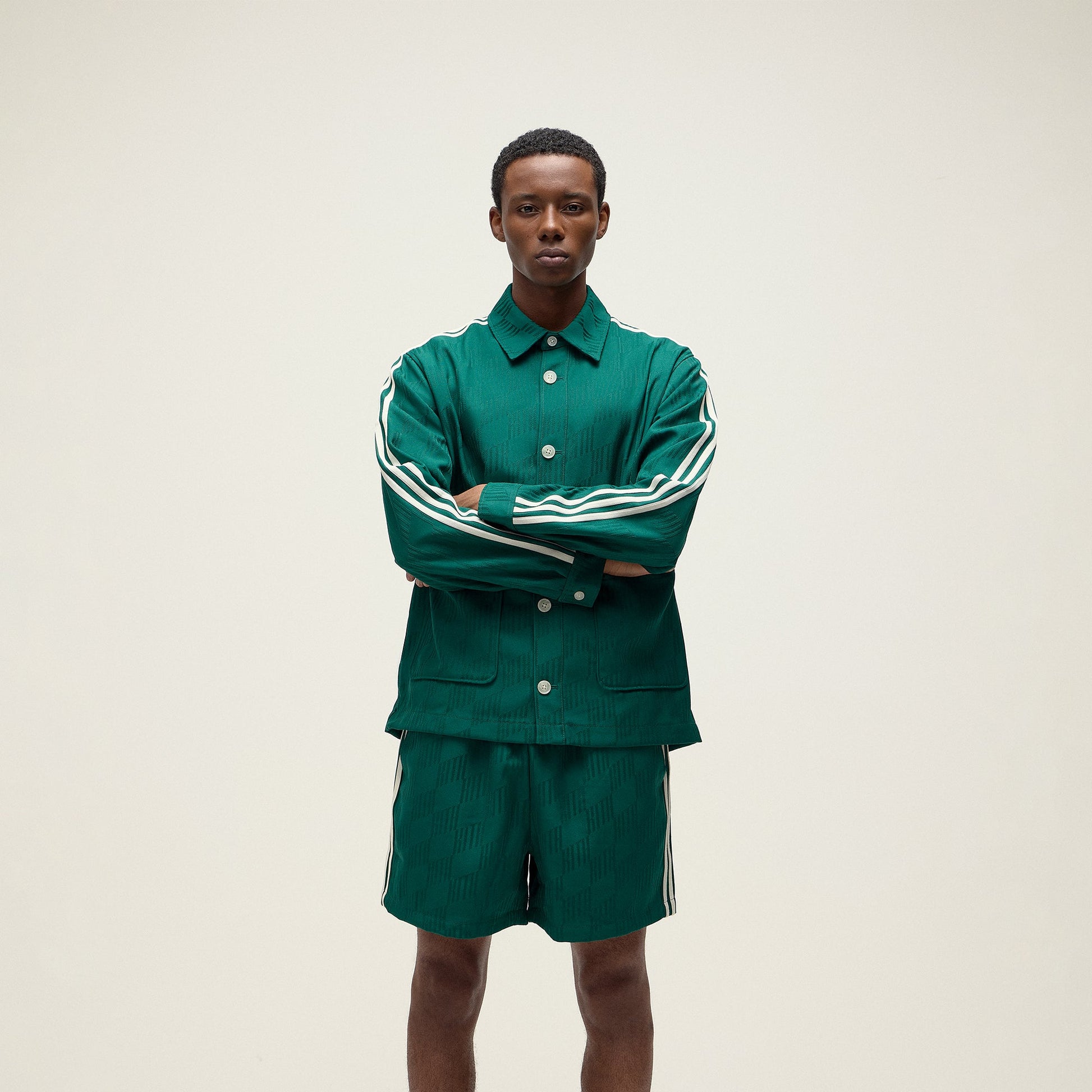 Men Kith Kith for adidas Football Jacquard Overshirt - Green