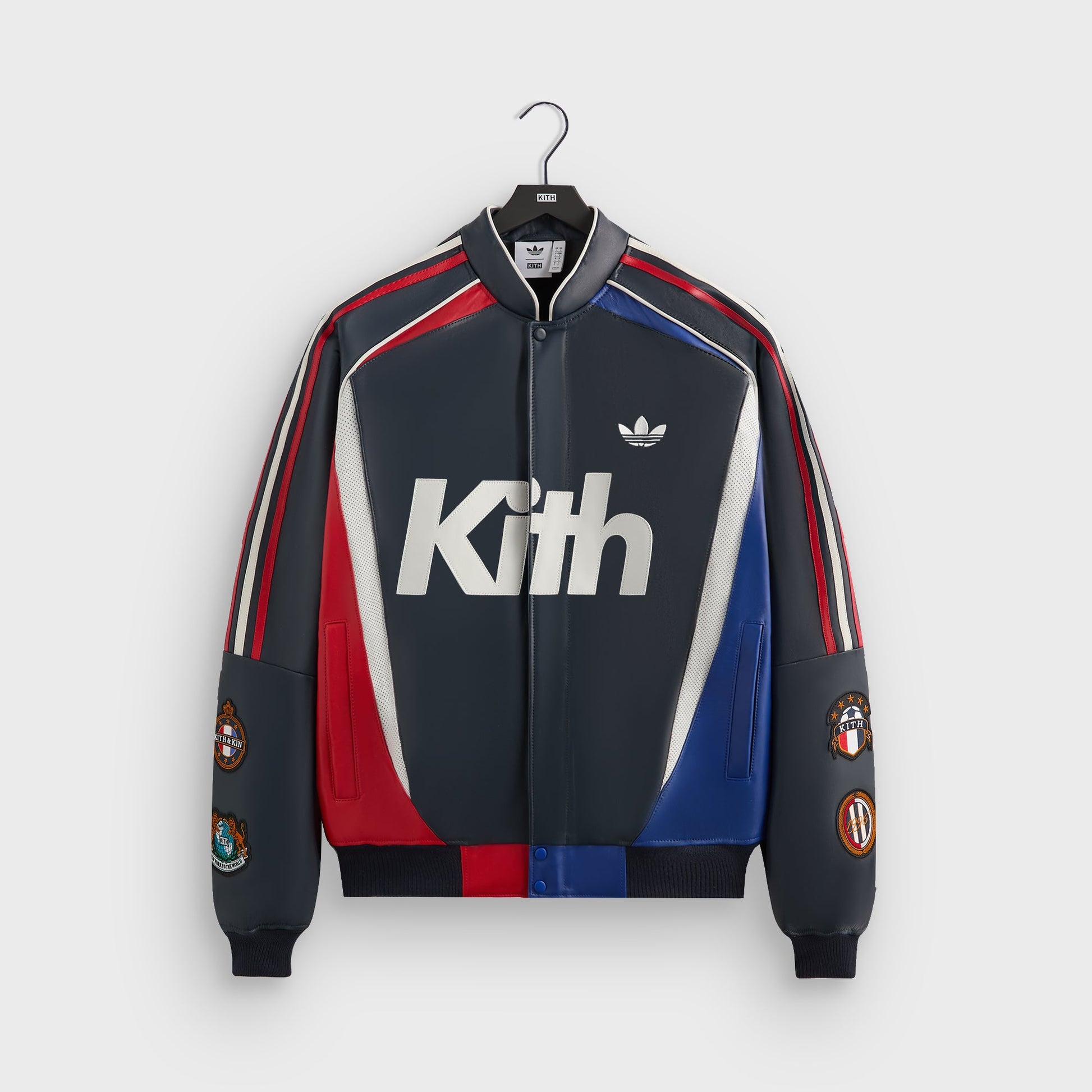 Men Kith Kith for adidas Football Bomber Jacket - Legend Ink