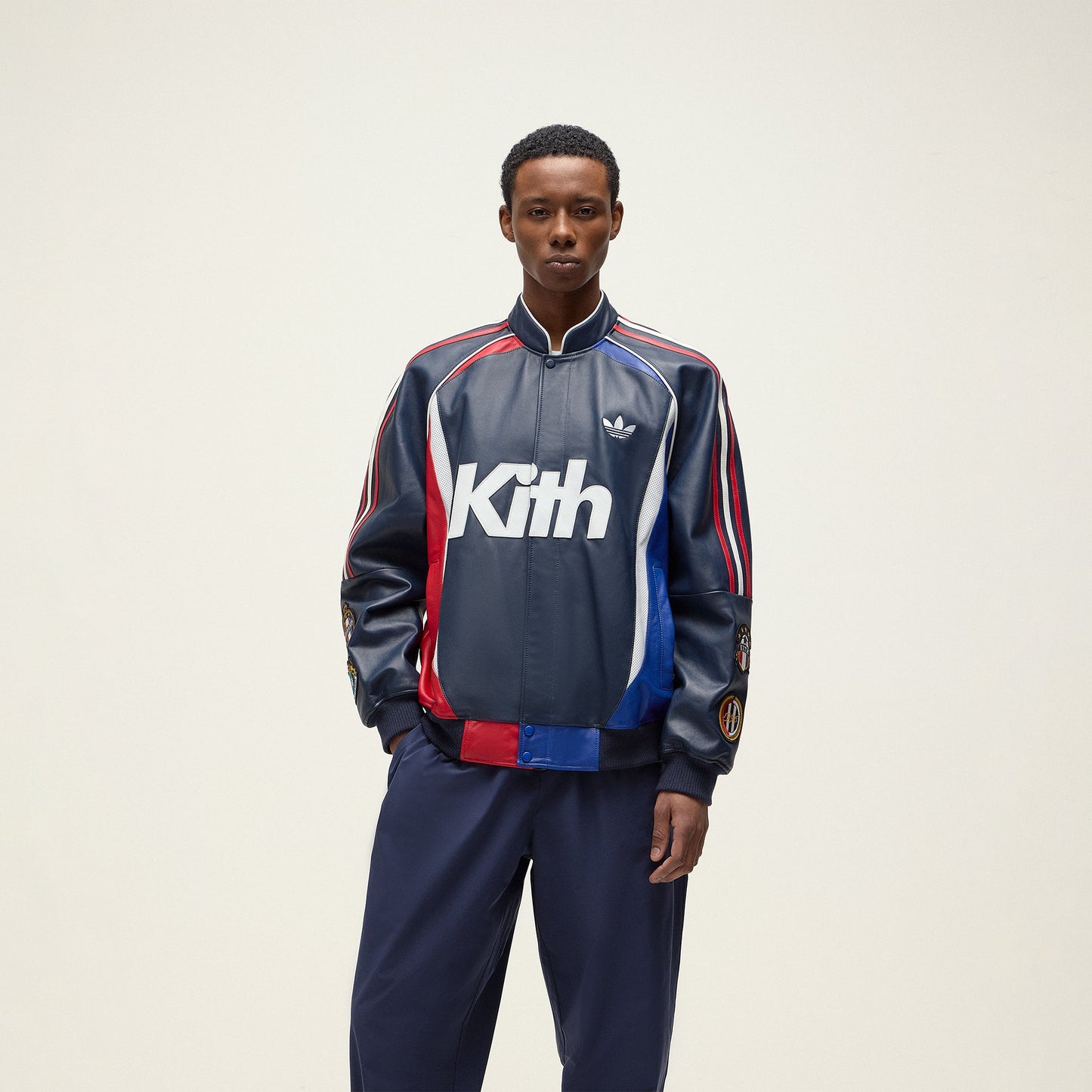 Men Kith Kith for adidas Football Bomber Jacket - Legend Ink
