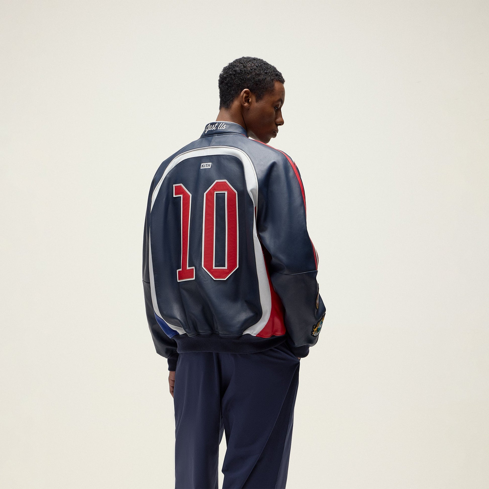 Men Kith Kith for adidas Football Bomber Jacket - Legend Ink