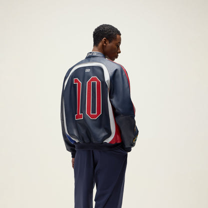 Men Kith Kith for adidas Football Bomber Jacket - Legend Ink