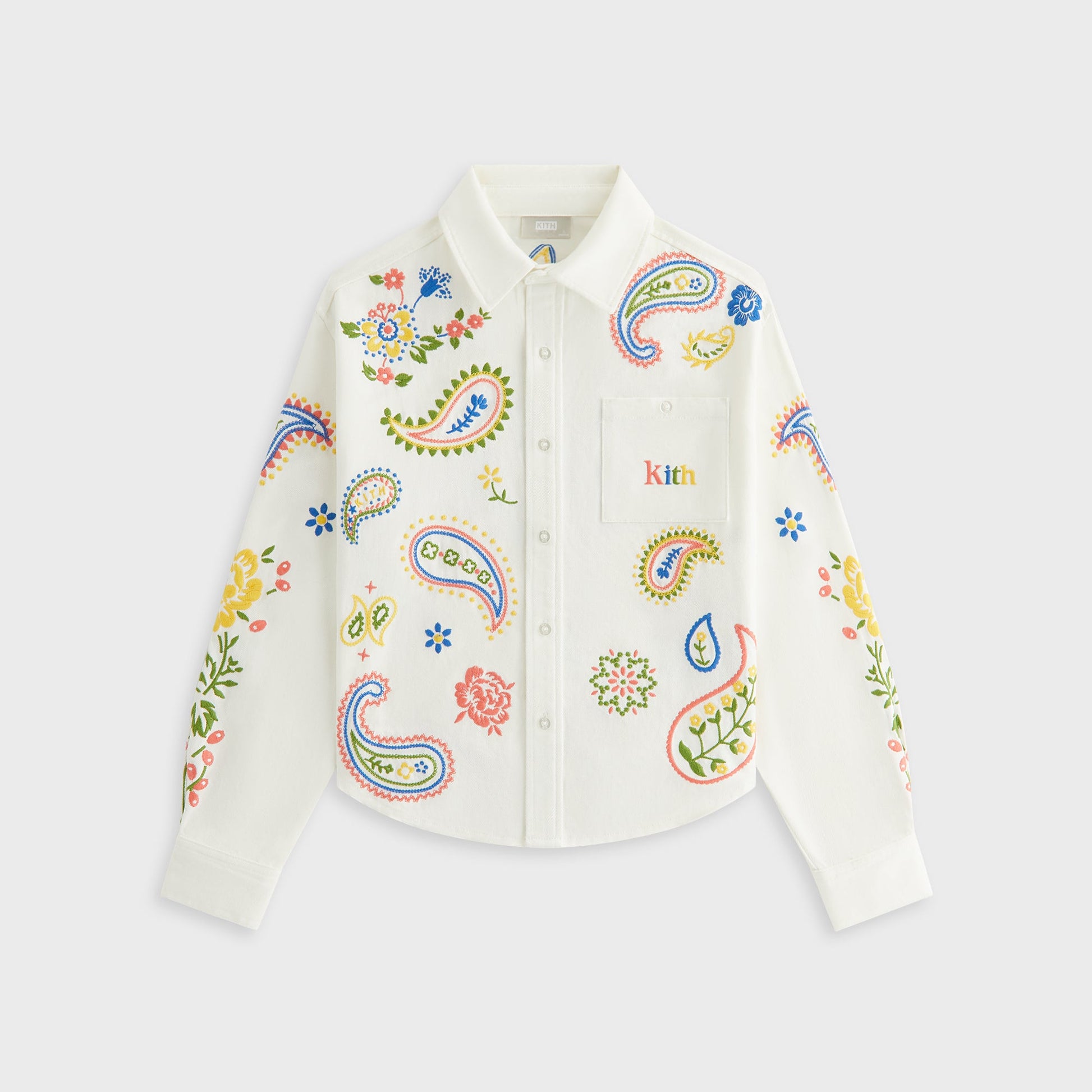 Kids Kith Kith Kids Floral Paisley Apollo Shirt - Silk