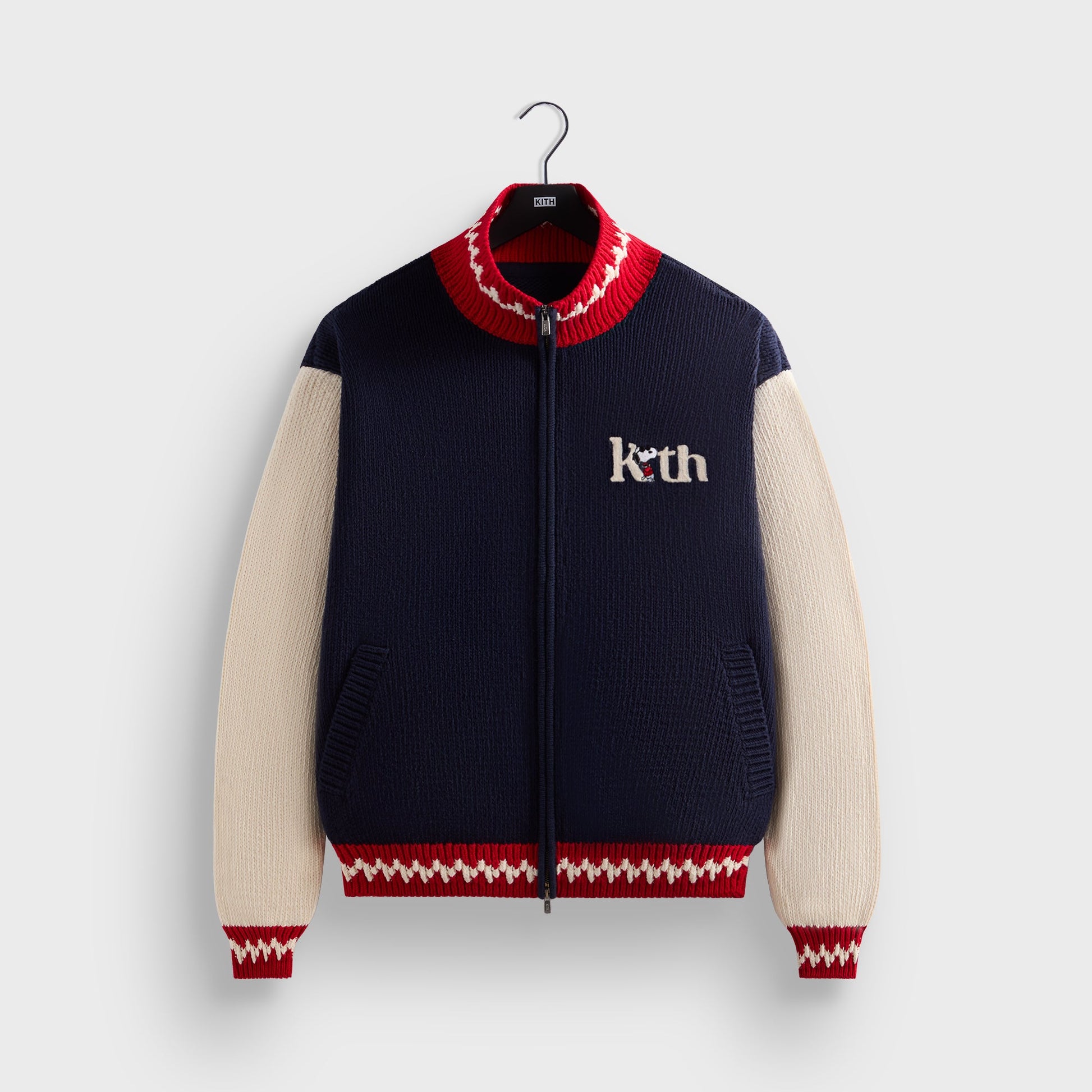 Men Kith Kith for Peanuts Globe Wyona Full Zip Sweater - Nocturnal