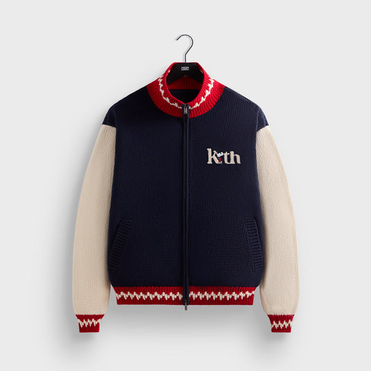 Men Kith Kith for Peanuts Globe Wyona Full Zip Sweater - Nocturnal