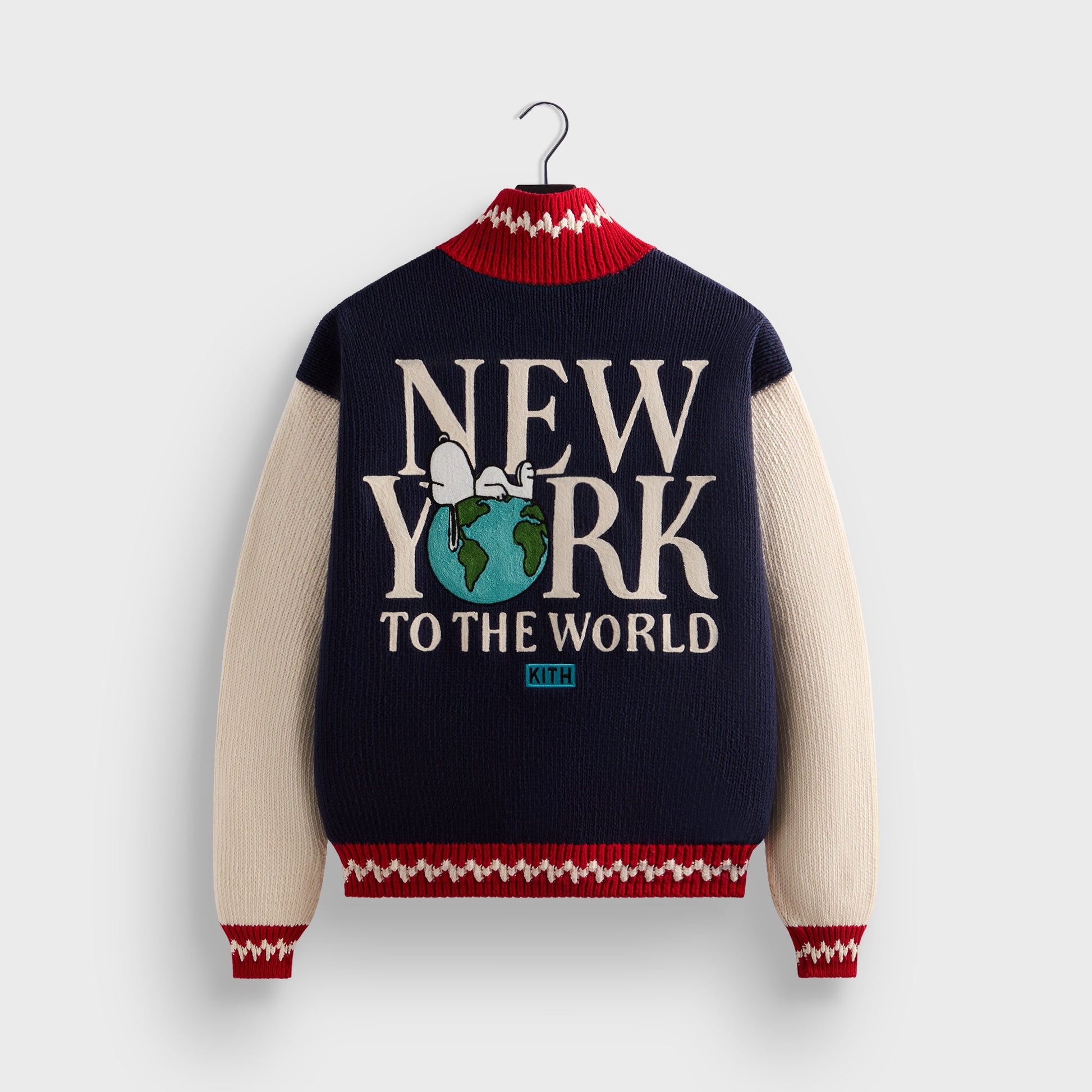 Men Kith Kith for Peanuts Globe Wyona Full Zip Sweater - Nocturnal