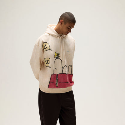 Men Kith Kith for Peanuts Sleeping Doghouse Comic Nelson Hoodie - Sandrift