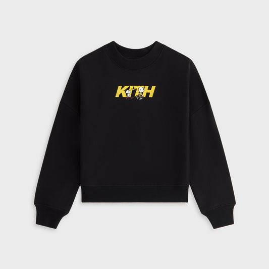 Kids Kith Kith Kids for Peanuts Skateboard Fast Logo Crewneck - Black