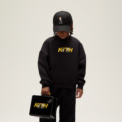Kids Kith Kith Kids for Peanuts Skateboard Fast Logo Crewneck - Black