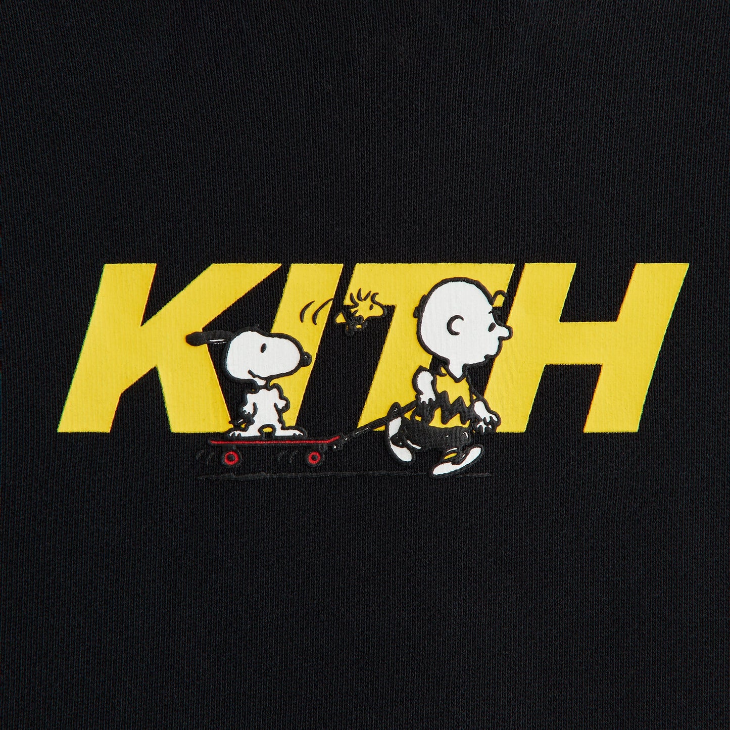 Kids Kith Kith Kids for Peanuts Skateboard Fast Logo Crewneck - Black