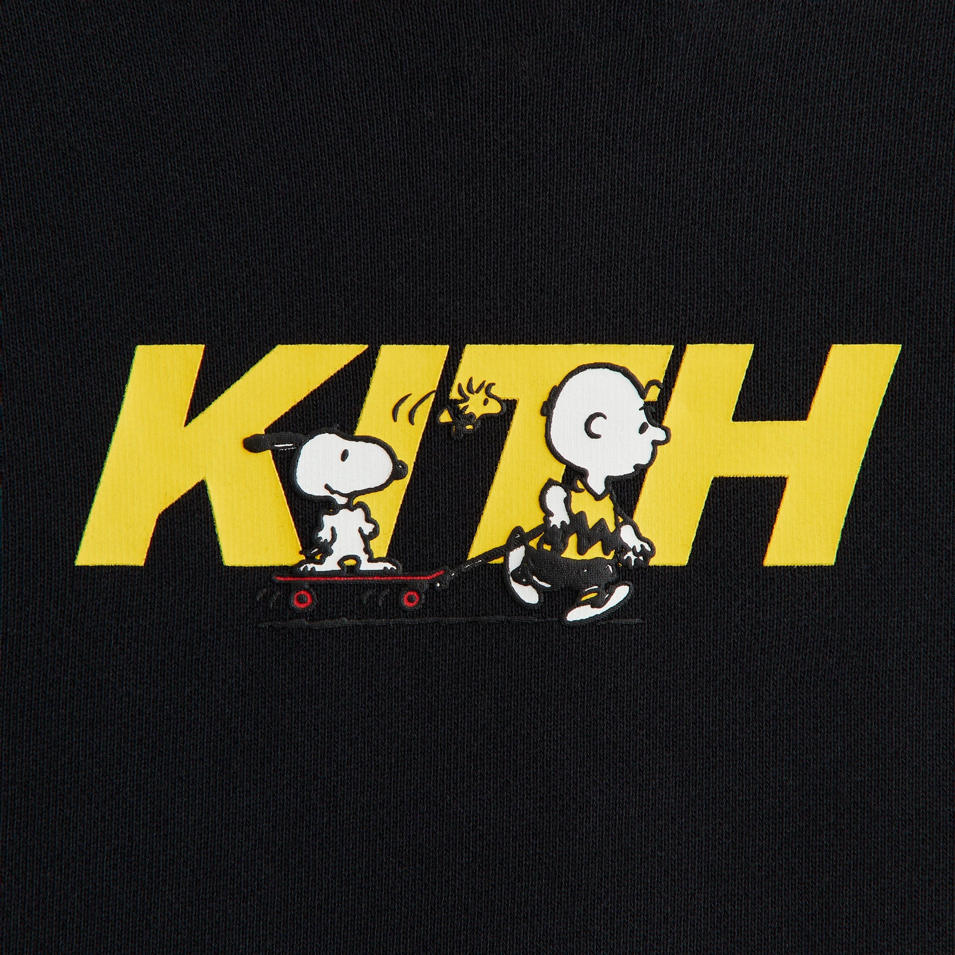 Kids Kith Kith Kids for Peanuts Skateboard Fast Logo Crewneck - Black