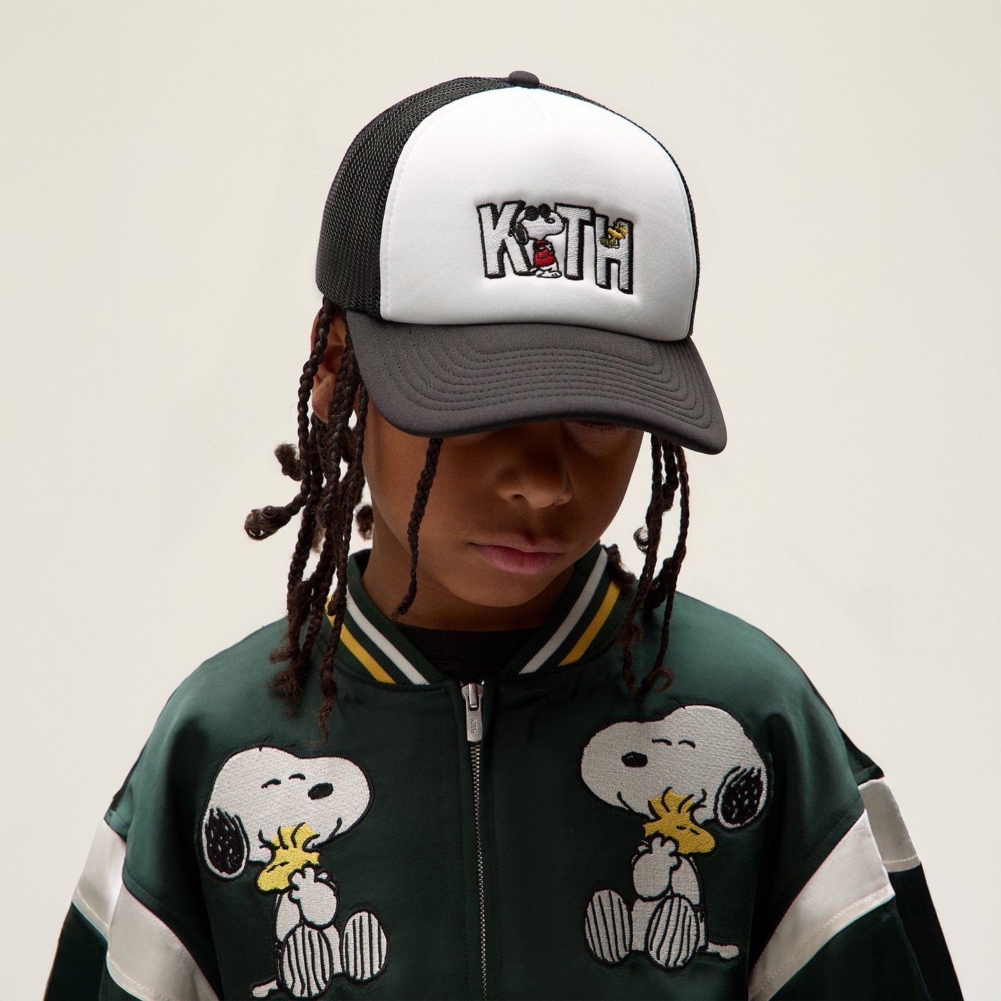 Kids Kith Kith Kids for Peanuts 75 Nolan Poly Foam Trucker - White