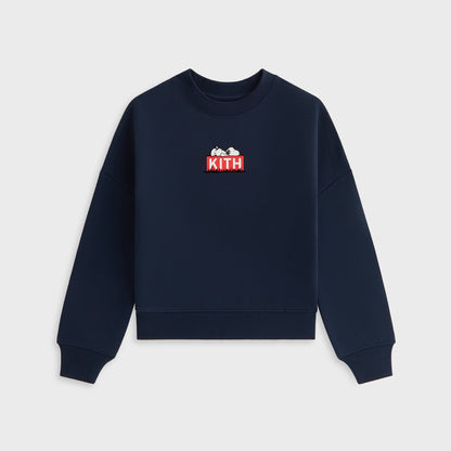 Kids Kith Kith Kids for Peanuts Doghouse Classic Logo Crewneck - Nocturnal