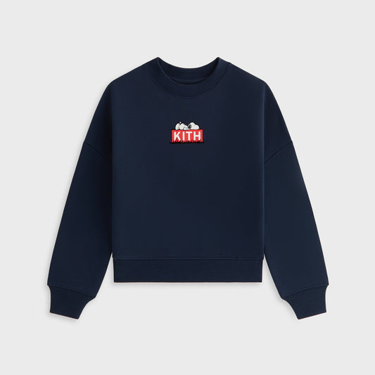 Kids Kith Kith Kids for Peanuts Doghouse Classic Logo Crewneck - Nocturnal