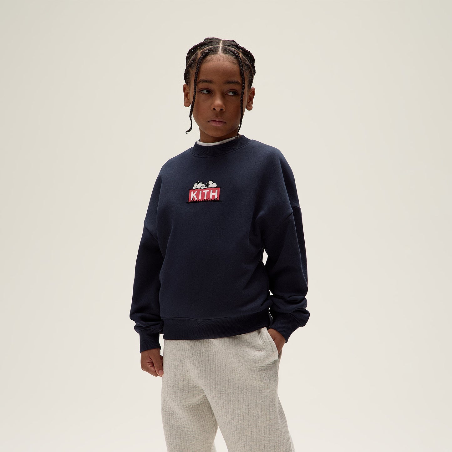Kids Kith Kith Kids for Peanuts Doghouse Classic Logo Crewneck - Nocturnal