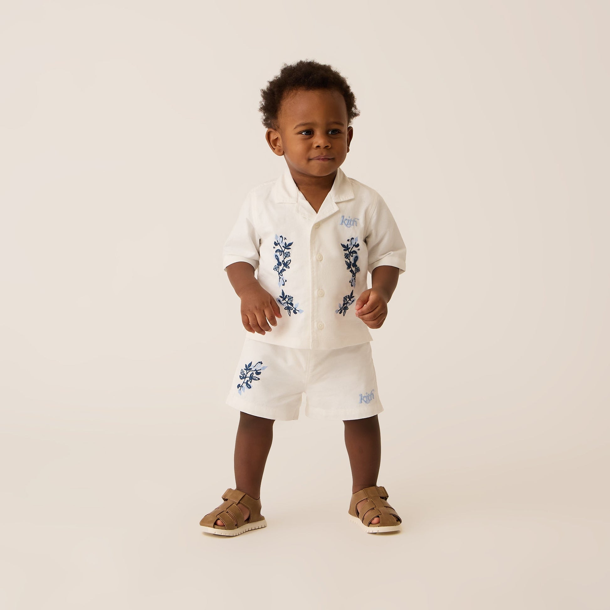 Kids Kith Kith Baby Novelty Embroidered Thompson Camp Short - White