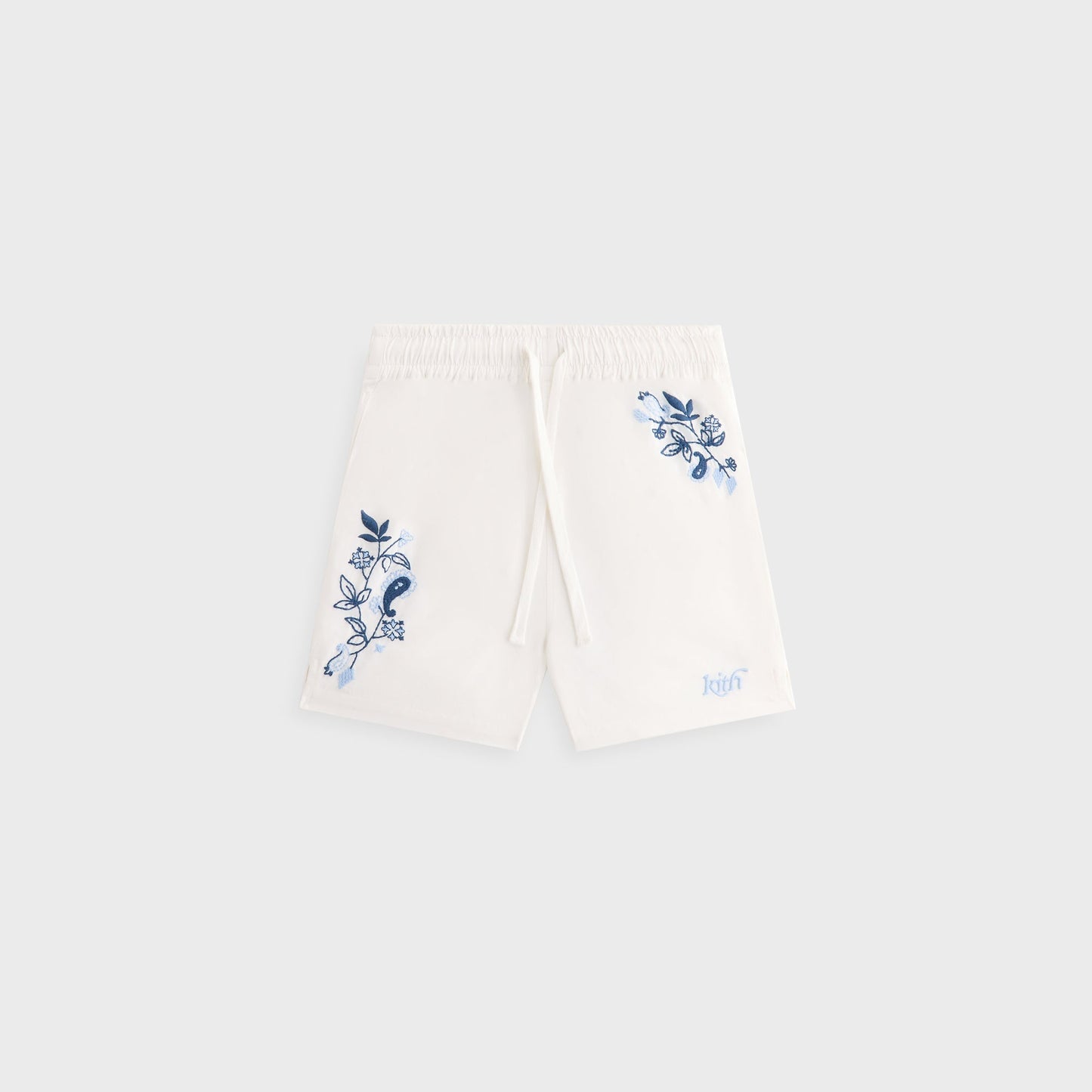Kids Kith Kith Kids Novelty Embroidered Thompson Camp Short - White