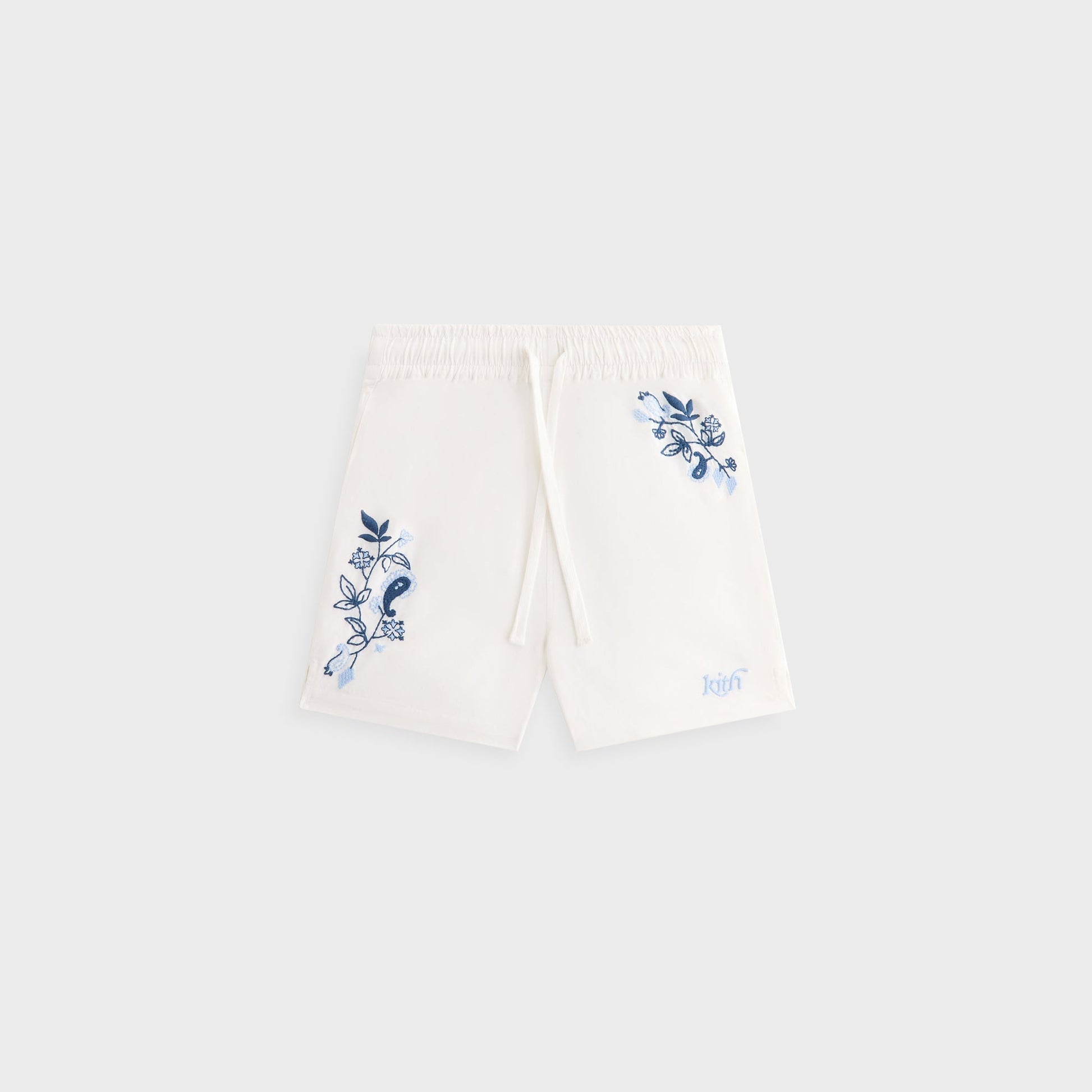 Kids Kith Kith Kids Novelty Embroidered Thompson Camp Short - White