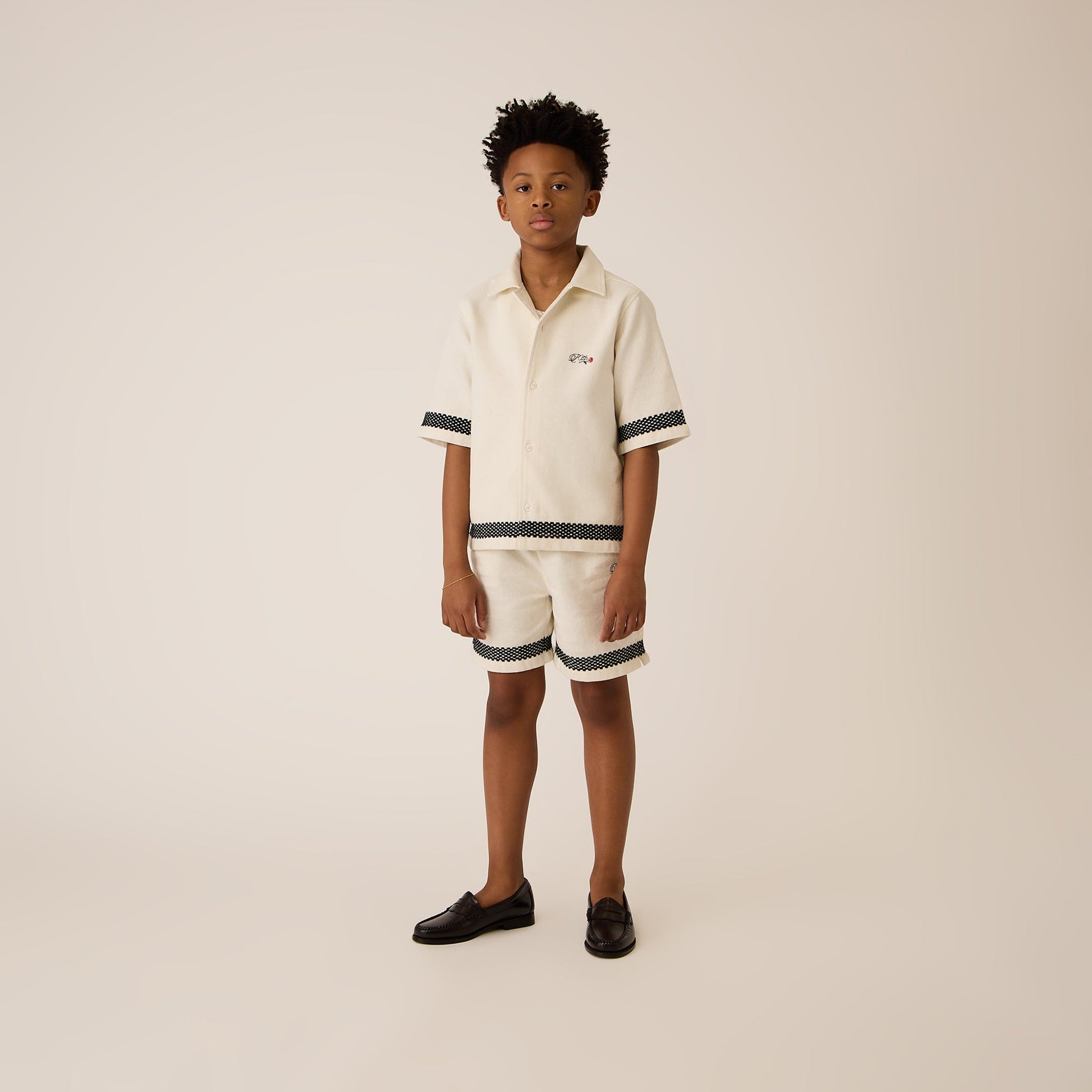 Kids Kith Kith Kids Novelty Logo Thompson Camp Short - Sandrift
