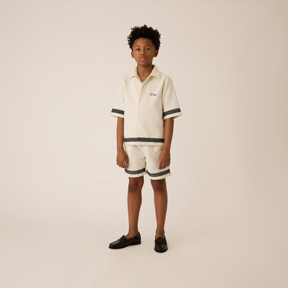 Kids Kith Kith Kids Novelty Logo Thompson Camp Short - Sandrift