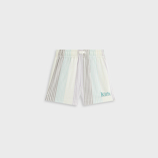 Kids Kith Kith Baby Striped Thompson Camp Short - Mykonos